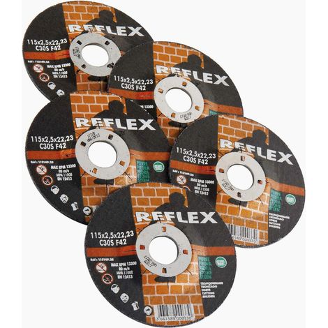Leman – Disque à lamelles pour meuleuse 115 mm – Lot de 5 pièces – Pour découpe de pierre – Performance optimale sur matériaux durs (1/3)