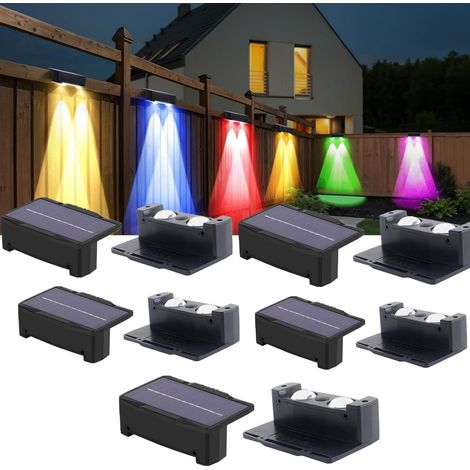 Applique Murale Exterieure Sans Fil Lampe Solaire,CCT Lampe Solaire Exterieur Jardin Up Down Réglable,IP65 Étanche Lumière Exterieur pour Clôture,Cour,Patio-4PCS (1/5)