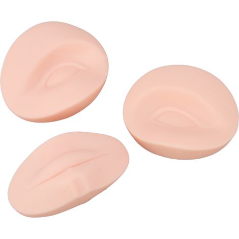 Visage en Silicone Réutilisable pour Entraînement Maquillage Sourcils et Lèvres - 3 Modèles Doux (1/5)