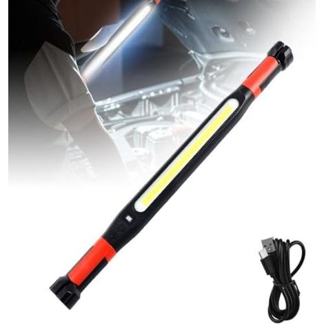 2026 Nouvelle lampe de travail magnétique, barre d'éclairage LED rechargeable pour sous-capot, accessoire d'éclairage pour mécanicien/réparation automobile/garage (1) (1/5)