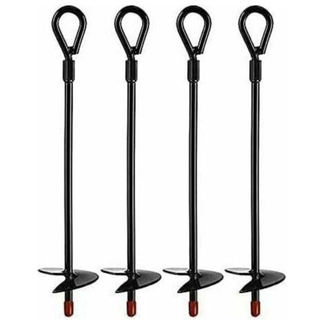 Bodenanker, Hochleistungs-Erdanker für 5-Zoll-Bohrer, Bodenanker-Sets für Zelte, Vordächer, Unterstände, Trampoline und Schaukeln (4 Stück)