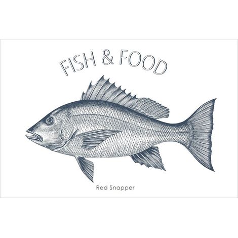 sticker mural poisson bleu  - ESTAhome (1/4)