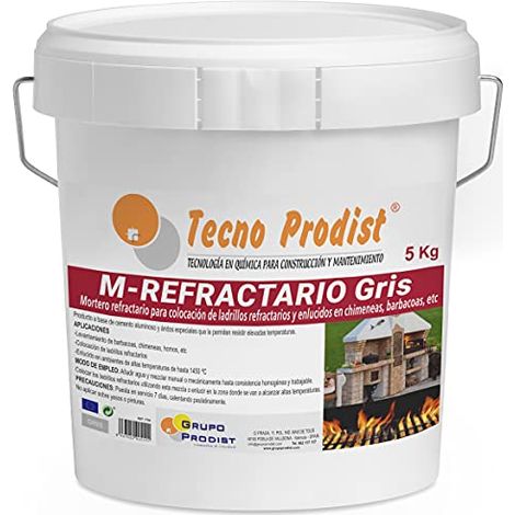 TECNO PRODIST M - Refractario Gris - Mortero Refractario
