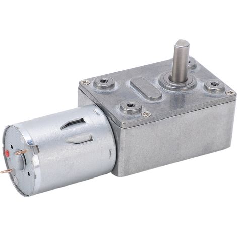 Moteur à réducteur à vis sans fin réversible à couple élevé, 12 V CC (20 tr/min) (1/5)