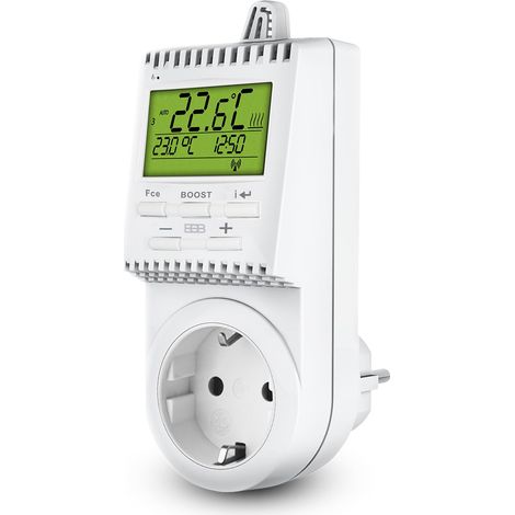 Elektrobock Termostato a spina TS30 per riscaldamento elettrico RAL 9010 bianco puro normale
