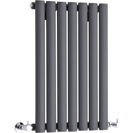 Single Oval Panel Radiators 600mm High 413mm Wide – Anthracite