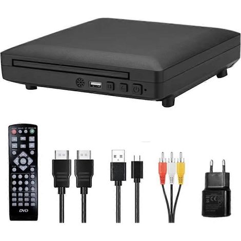EVD Multifunktionaler, kompakter Multimedia-DVD-Player, MP3-/MP4-RW-Player, CD-/VCD-Player, Heimkinosystem, EU-Stecker (1/5)