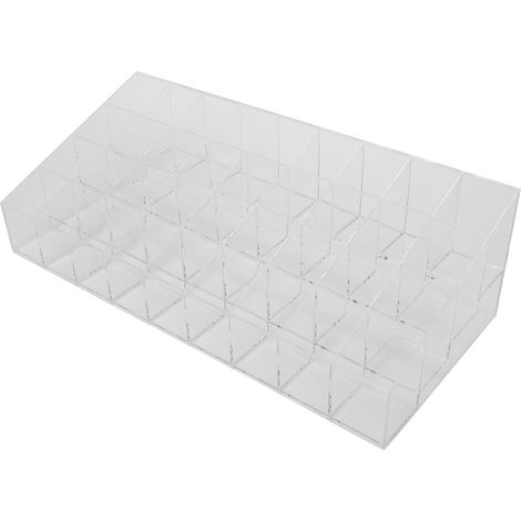 Coffret acrylique pour rouges à lèvres, organiseur cosmétique transparent, présentoir à maquillage, rangement plastique pour 24 rouges à lèvres, étui de stockage de salon. (1/5)