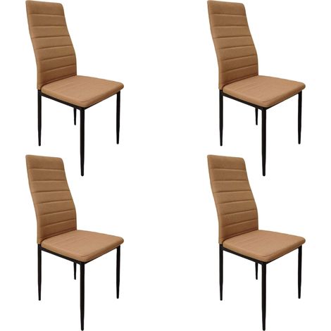 Pack de 4 Sillas marrones para Salón Comedor, Sillas Avat Moderno en Marrón 43x93x43 cm