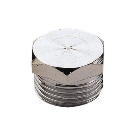 Tappo esagonale per tubi idraulici, termosifoni, radiatori, idrobric in ottone cromato, 1/2 pollice, idb smk-n0337 b (1/3)