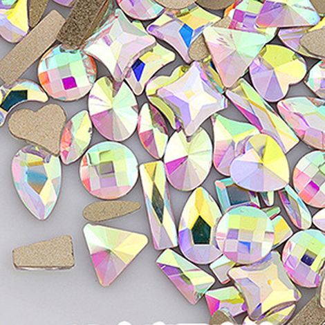 Rhinestones À Dos Plat - Pour Décoration Ongles Artisanat DIY - 5 mm - Transparent Blanc Rose Or Argent - Lot De 1000 Pièces (1/5)