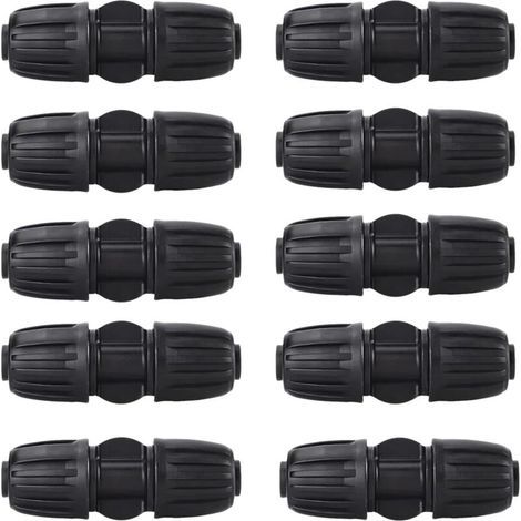 10 raccordi diritti per sistemi di irrigazione a goccia da giardino, raccordi per tubi dell'acqua in PE da 16 mm, raccordi diritti per orticoltura, serre e agricoltura (raccordi diritti) (1/4)