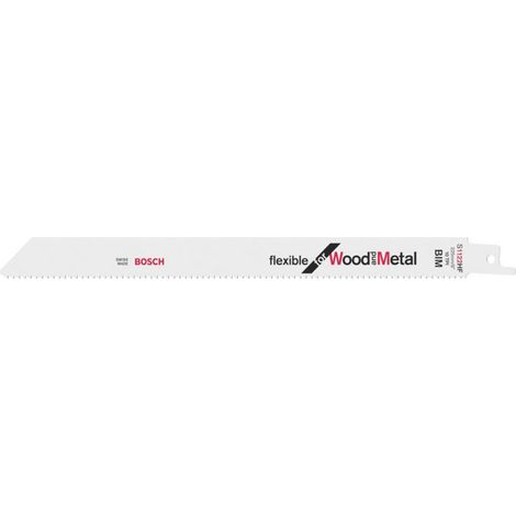 Bosch Accessories 2608656021 Säbelsägeblatt S 1122 HF, Flexible for Wood and Metal, 5er-Pack Sägebla