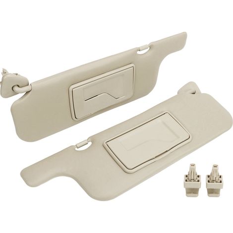 Lot de 2 miroirs de maquillage gris pour pare-soleil de voiture, pour E120 et E130 (2001 à 2007), 9e génération (1/5)