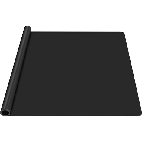 Tapis Silicone Grand, 80x60cm Tapis de Peinture en Silicone, Antidérapant et Antiadhésif, pour Bricolage Artisanat, Resine Epoxy, Protection Plan de Travail Cuisine (Noir) (1/5)