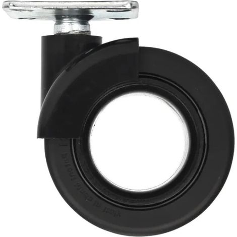 Lenkrolle rotola schwarz, 47x47 mm, D. 65 x H.80 mm, Achsabstand 35x35mm