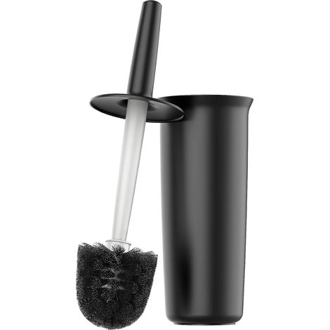 ZOLGINAH Brosse Toilette Brosse WC de Cuvette Toilette et Support pour Salle de Bain – Noir