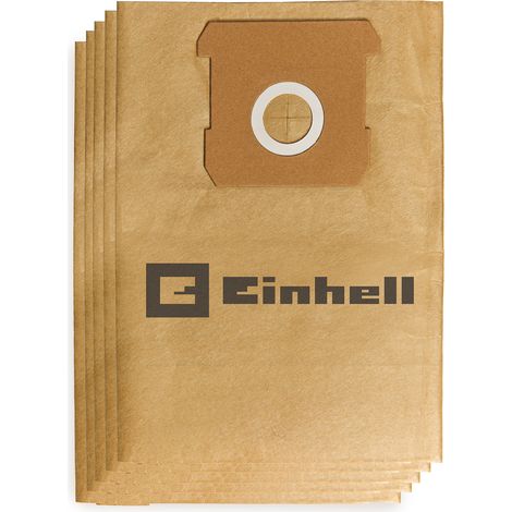 Original Einhell Schmutzfangsack 12 L (passend für Einhell Nass-Trockensauger mit 12 Liter-Behälter, 12 L Volumen, 5 Stück enthalten, aus Papier) (1/2)