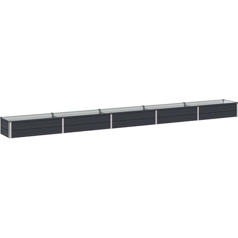 vidaXL Cama de Jardín Elevada Gris antracita 400 x 40 x 24 cm (1/2)