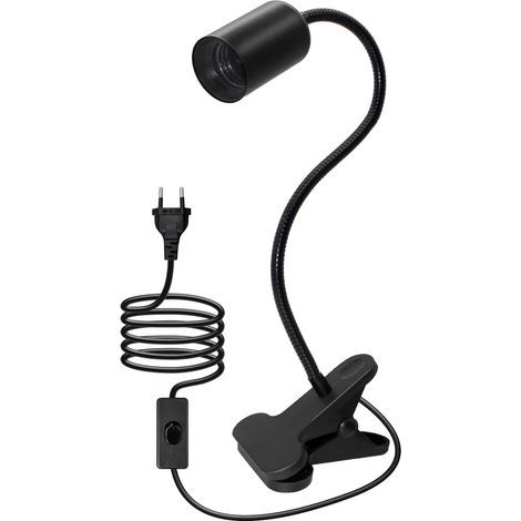 E27 Clip-on Lamp, 240cm Cable, 10mm Thick 360° Flexible Gooseneck, E27 Socket, Bedside Lamps, Desk Clip-on Lamps (1/5)