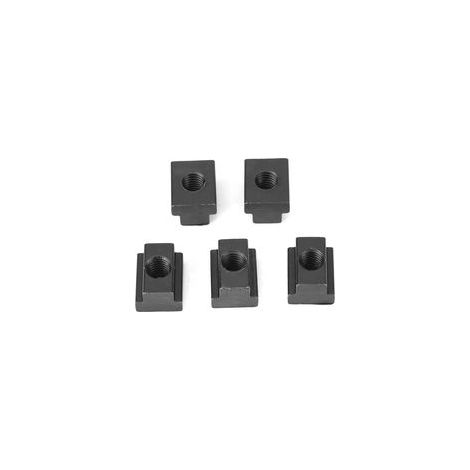 Écrous T-Slot, 5 Pcs M10 Écrous Coulissants en T Écrous en T en Acier au Carbone, Finition Oxydé Noir Écrous (1/5)