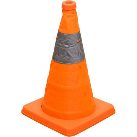 Cône de signalisation pliable STIER, 420 mm, 1 bande, 5 pièces