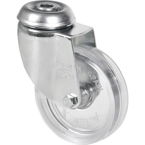 rueda giratora agujero m10 20bh80-slc policarbonato transp. eje liso (1/3)