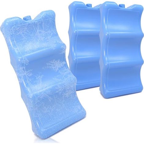 3 éléments réfrigérants pour bocaux et petites bouteilles - glaçons pour bocaux - sacs réfrigérants pour glacière et sac isotherme (3 packs réfrigérants pour bocaux) (Couleur plus foncée) (1/3)
