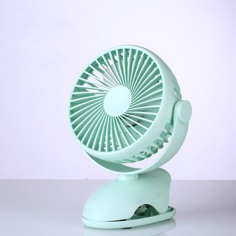 Ventilateur de bureau à clipser, 4000 mAh rechargeable portable alimenté par batterie et ventilateur rotatif à 360° (1/4)