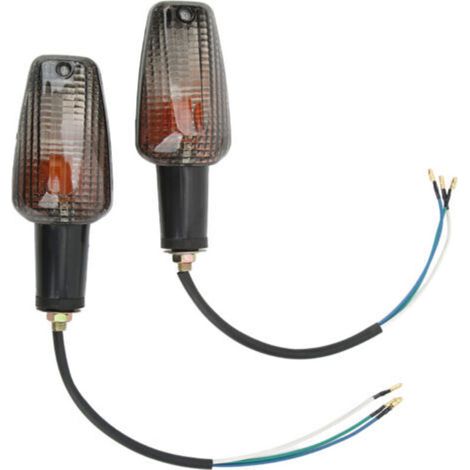 Intermitentes para motocicleta súper brillantes e impermeables, 2 unidades, para CB400 CBR929RR CBR954RR CBR600F4i, negro ahumado -Crezuo