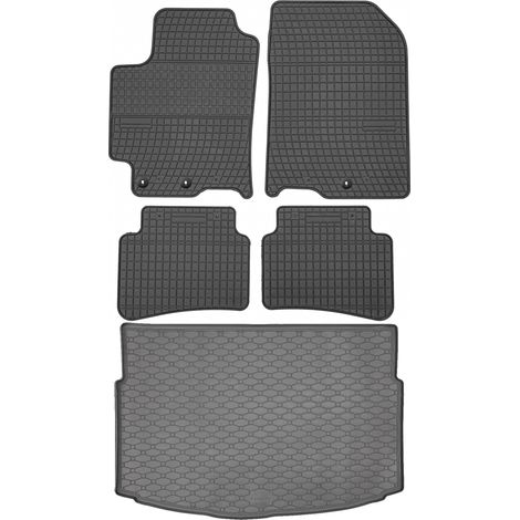 Kia Rio IV Schrägheck (2017–2023) – SET: Gummifußmatten + Kofferraummatte (1/5)