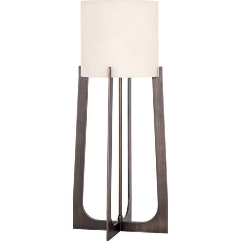 Lampe de table élégante effet bronze et marbre pour salon - Bronze effet marbre blanc crème (1/5)