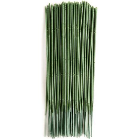 100 Drahtstiele für künstliche Blumen, Pflanzen- und Blumenstützen, für Haus- und Gartendekoration, 17 cm (1/4)
