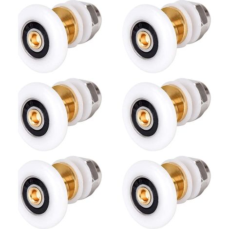 BEBUSINGOTO rodillos para mampara de ducha de 25 mm de diámetro para puertas corredizas de cristal de baño. (1/5)