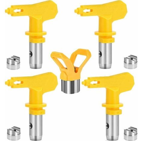 Buse de pulvérisation airless pour pistolet à peinture haute pression – Acier inoxydable et carbure de tungstène – Compatible avec modèles 209, 415, 519, 619 (1/5)