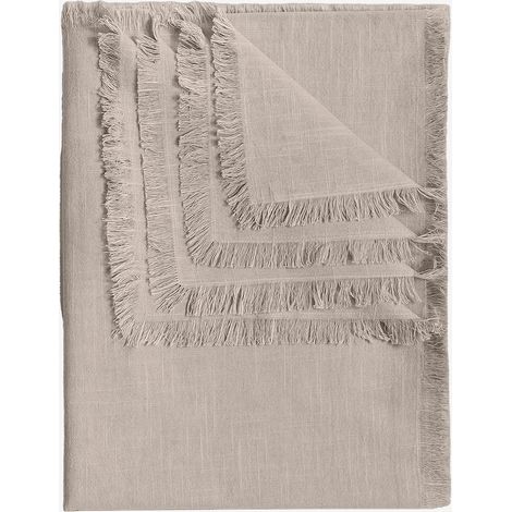 SKLUM Tischdecke 140x240 cm aus Baumwolle Nedeliya Sandgrau