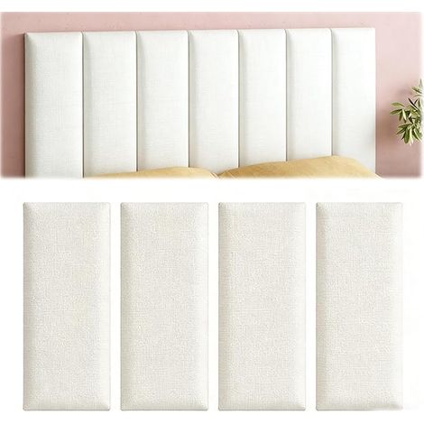 panneaux muraux - 40 x 20 cm - panneaux muraux - chambre à coucher, chambre d'enfant, bureau, couloir - blanc (1/5)