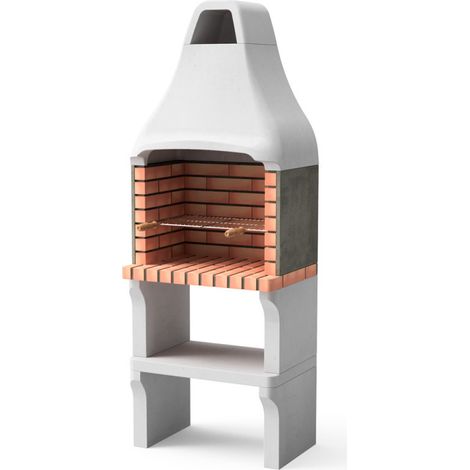 Barbecue encastrable New Iberia XL 69x47x190 cm avec grille de 56x35 cm Barbecue de jardin en béton et brique (1/5)