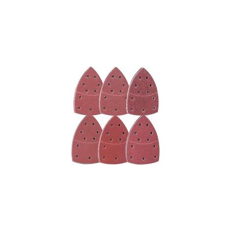 60 feuilles de papier abrasif pour ponceuse excentrique – 105 × 152 mm, 11 trous, fixation velcro, grains 40/60/80/120/180/240, idéal pour bois, ponceuse vibrante et multifonction (1/4)