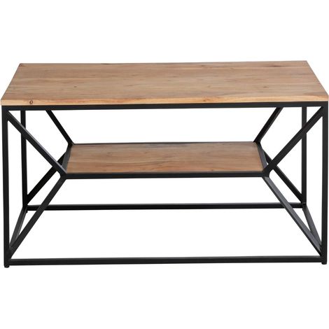 Table basse à double plateau en bois d'acacia Flavia (1/5)