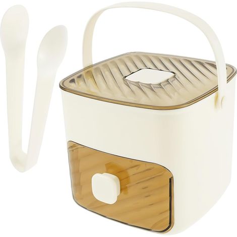 Kleine Eiswürfelmaschine 48 Gitter mit Behälter Küche Weiß (1/5)