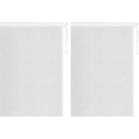 2 Pieces 16 x 24 inch Fine Mesh Pool Vacuum Bags, Drawstring and Lock Sheet Master/Eater/Gulper Filter Net Bag for Swimming Pools, Ponds and Aquariums (1/5)