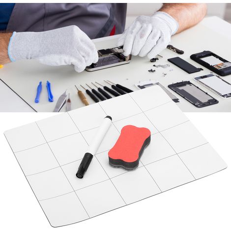 Tapis de bureau magnétique réinscriptible pour réparation de téléphones et tablettes (1/5)