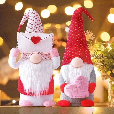 2pcs New envelope love faceless doll ornaments Valentine's Day doll window decorations holiday gifts (1/5)