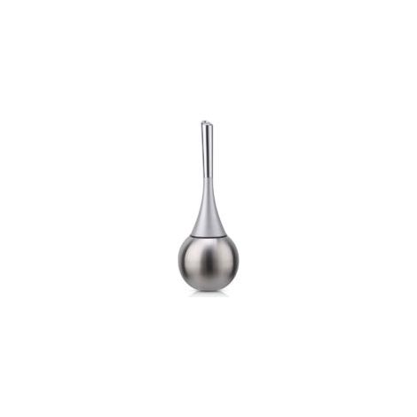 Porte Brosse Toilettes sur Pied Acier Inoxydable Finition Brossé Polie de WC Set Salles (Brosse Inclus)-Argenté - Crezuo (1/4)