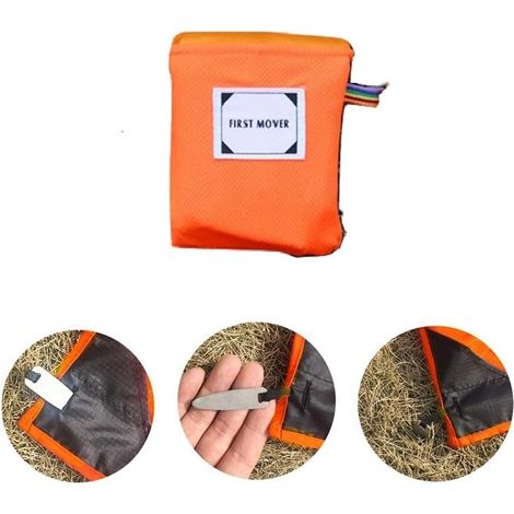 Mini couverture de pique - nique ultra - légère, couverture de plage, imperméable à l'eau, résistant au sable, couverture de poche (orange) (1/5)