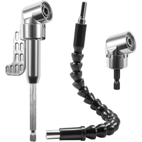 Lot de 105 adaptateurs pour tournevis et embouts de 280 mm avec porte-embout magnétique à angle droit 1/4". (1/5)