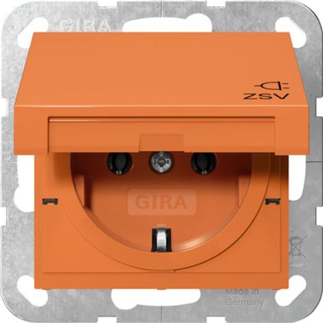 Gira SCHUKO-Steckdose KD ZSV Orange 16A 250V