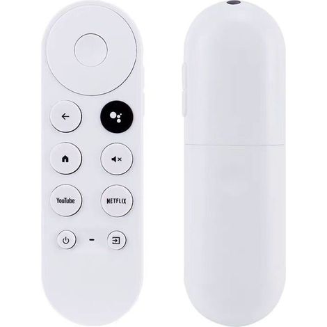 Télécommande vocale Bluetooth IR pour Google Chromecast TV 2020 4K Snow G9N9N Télécommande Google de remplacement avec boutons Netflix et Youtube (télécommande uniquement) (1/5)