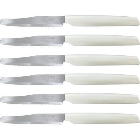 Set 6 Coltelli da Tavola Cucina Active Lama Seghettata Bianchi Pedrini (1/2)